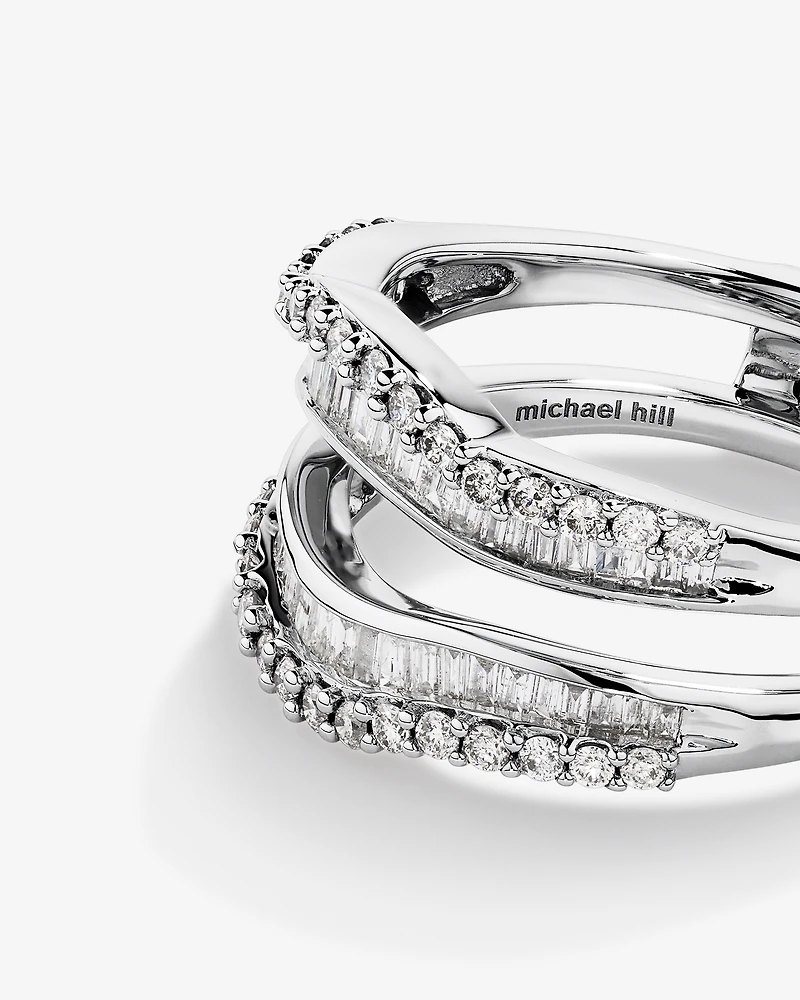 Enhancer Ring with 3/4 Carat TW of Diamonds in 14kt White Gold