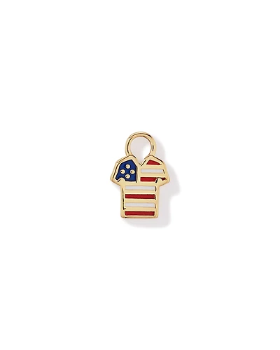 USA Jersey Earring Charm in 18Kt Vermeil