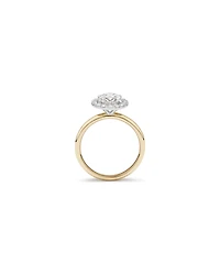 2.34 Carat TW Oval Cut Laboratory-Grown Diamond Halo Engagement Ring in 14kt Yellow and White Gold