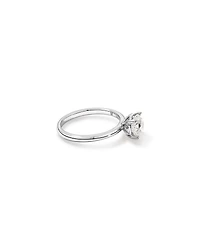 Bague Solitaire avec Diamant Rond Brillant de 1,00 Carat TW en Or Blanc 18 kt