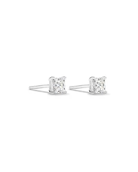 Stud Earrings with Cubic Zirconia in Sterling Silver