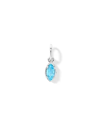 Marquise-Cut Swiss Blue Topaz Pendant in Sterling Silver