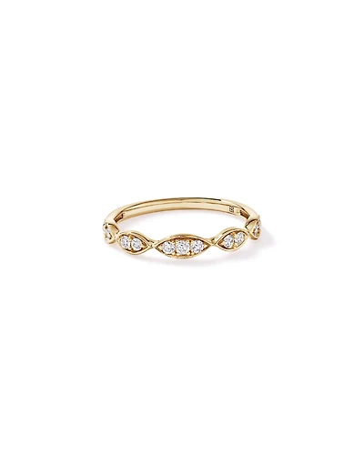 0.20TW Diamond Twist Wedding Band 14kt Yellow Gold