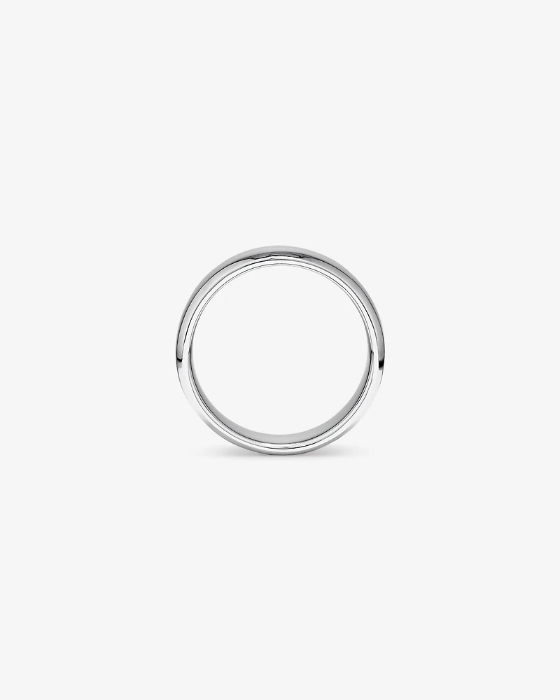 Alliance plate biseautée en argent sterling, 7 mm