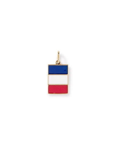 France Flag Pendant in 18Kt Vermeil