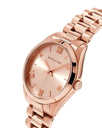 Montre habillée pour femme 32,5 mm en acier inoxydable ton or rose