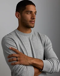 Bague de mariage à motifs de 6 mm en titane noir et or jaune 10KT