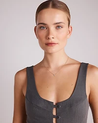 Australian Opal & Diamond Accent Necklace in 10kt Yellow Gold