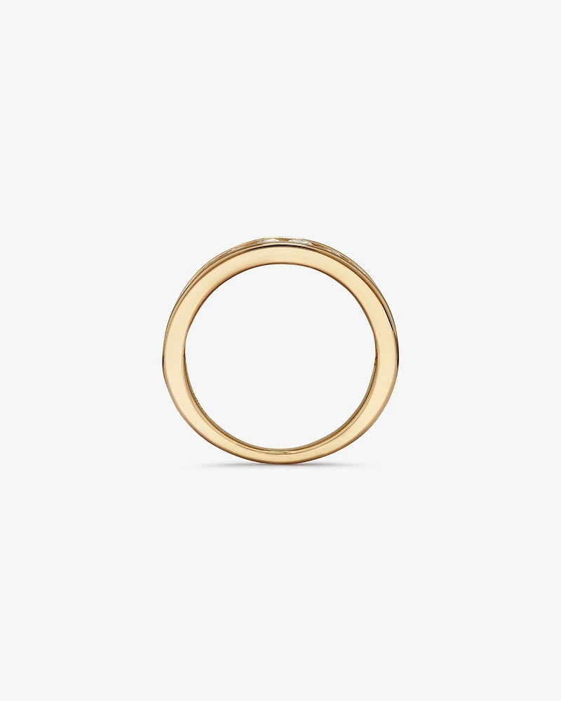 Anneau de mariage en diamant 14 carats 1,00 carat avec un ensemble canaux TW brillant cultivé laboratoire