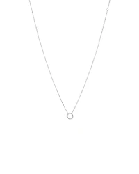Carat TW Diamond Circle Necklace in 10kt White Gold
