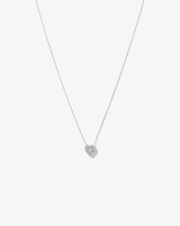0.38 Carat TW Round Brilliant Laboratory-Grown Diamond Heart Pendant in Sterling Silver