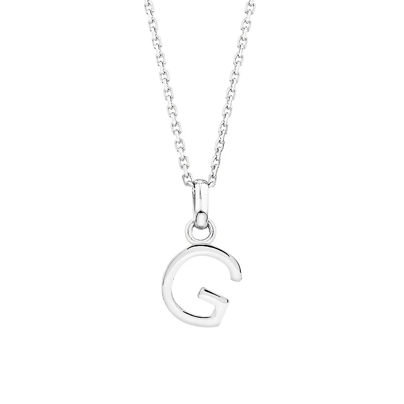 "G" Initial Pendant in Sterling Silver