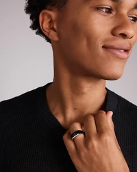 Men's Black Onyx Gemstone Rectangle Signet Ring in Sterling Silver