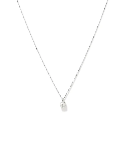 0.50 Carat TW Flawless Diamond Solitaire Pendant in 18kt White Gold