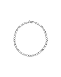 21cm (20") 3.75mm Width Semi Solid Diamond Cut Curb Bracelet in 10kt Gold