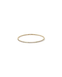 0.68 Carat TW Diamond Row Flex Bangle in 10kt Yellow Gold