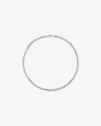 55cm (22") 7.20mm Width Bevelled Curb Chain Necklace in Sterling Silver