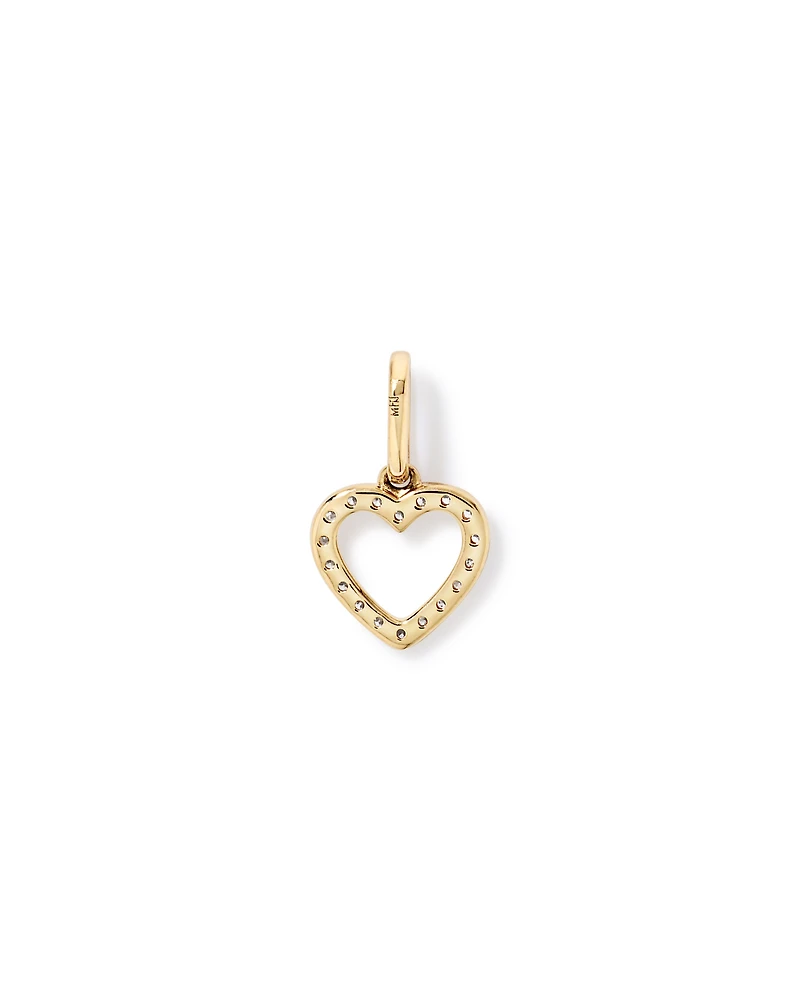 Pendentif en cœur en diamant 0.10TW en or 10 carats