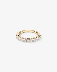 Bague de mariage en diamant taillée laboratoire 1,40 carat TW Est-Ouest cultivé or jaune 14 carats