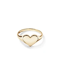 Heart Signet Ring in 10kt Yellow Gold