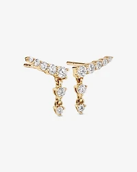 0.50 Carat TW of Laboratory-Grown Diamond Ear Climbers in 10kt Yellow Gold