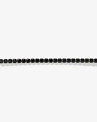 Black Spinel Tennis Necklace in Sterling Silver
