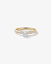 Carat TW Round Brilliant Signature 101 Diamond Ring in 14kt Yellow & White Gold