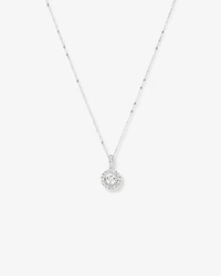 Lume Lab Round Pendant with 1.50 Carat TW of Laboratory-Grown Diamonds in 10kt White Gold