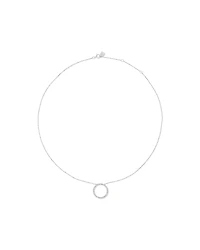 0.40 Carat TW Diamond Circle Necklace in 10kt White Gold