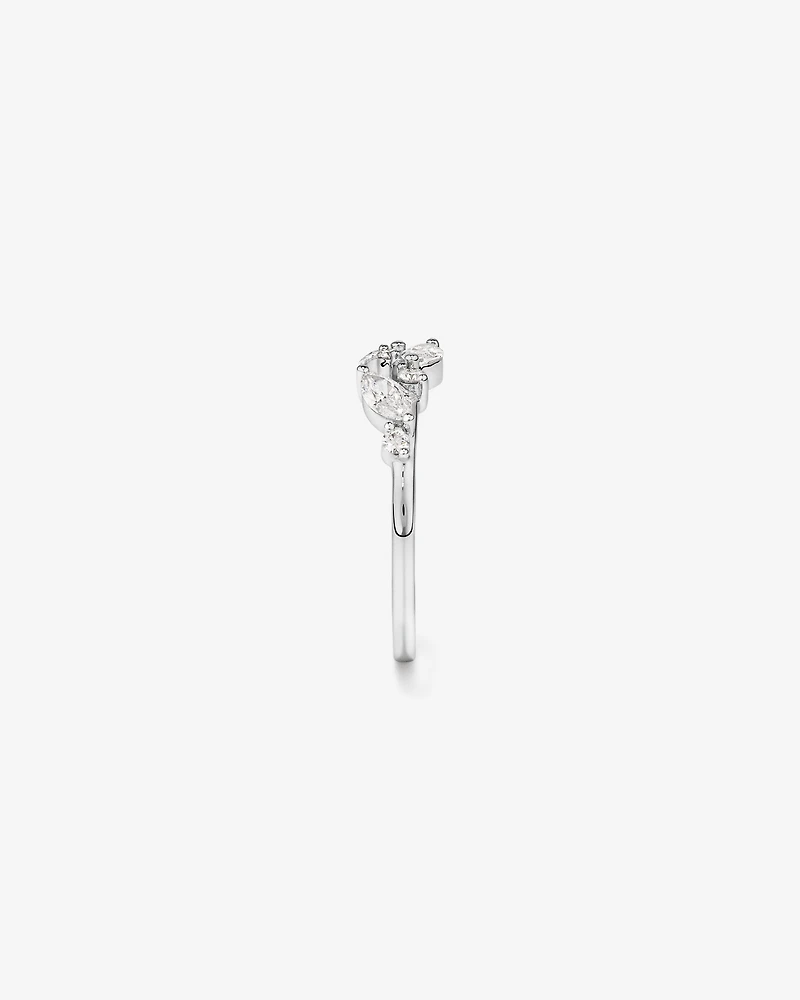 0.57 Carat TW Vines Laboratory-Grown Diamond Ring in 10kt White Gold