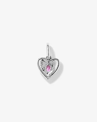 Heart Created Pink Sapphire Pendant in 10kt Gold