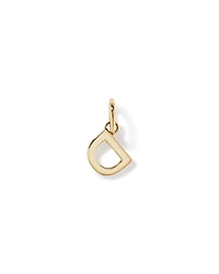 Letter D Initial Pendant in 10kt Yellow Gold