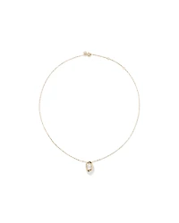 Lume Lab Oval Pendant with 0.50 Carat TW of Laboratory-Grown Diamond in 10kt White Gold