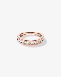 1.00 Carat TW Channel Set Round Brilliant Laboratory-Grown Diamond Wedding Ring in 14kt Rose Gold