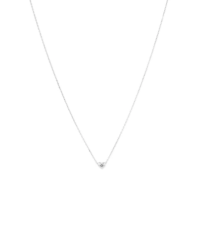 Mini Heart Necklace with .004TW of Diamonds in Silver