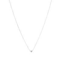 Mini Heart Necklace with .004TW of Diamonds in Silver