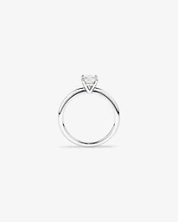 Bague de fiançailles en diamant solitaire ronde brillante cultivée laboratoire 0,70 carat TW or blanc 14 carats