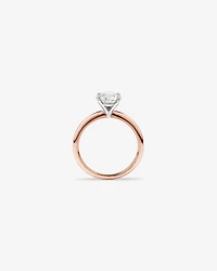 1.50 Carat TW Round Brilliant Laboratory-Grown Diamond Solitaire Engagement Ring 14kt Rose and White Gold