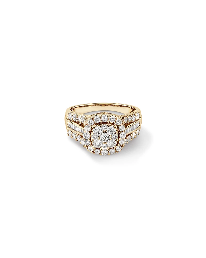 Engagement Ring with 1.50 Carat TW of Diamonds in 14kt Yellow Gold