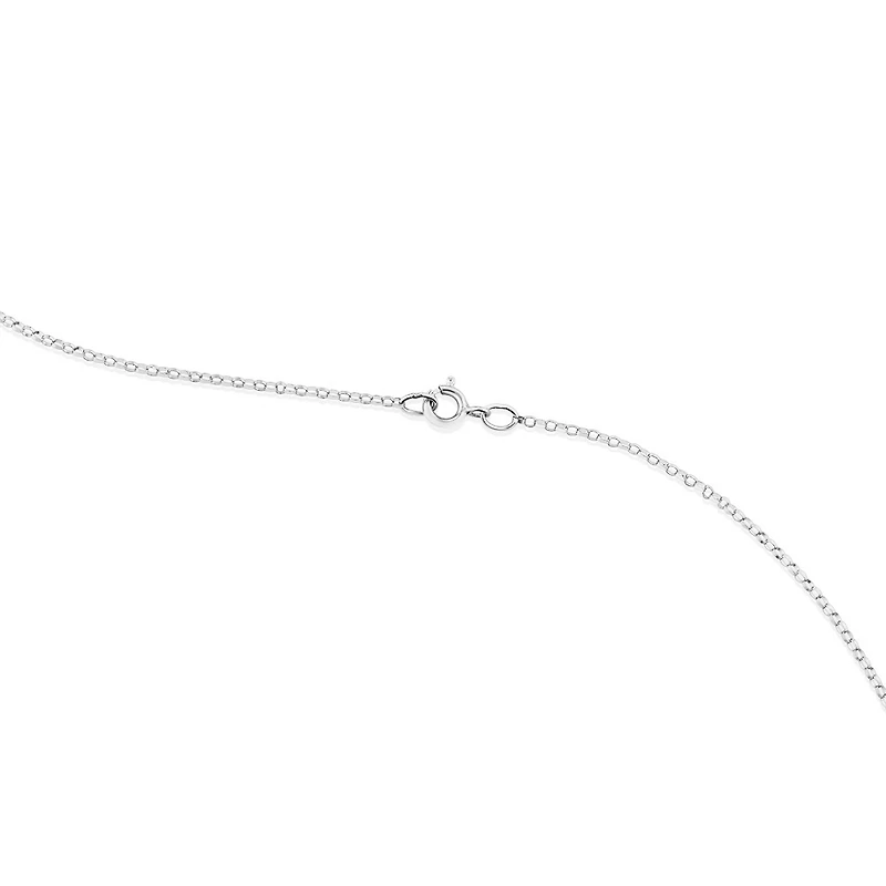 K' Initial necklace with 0.10 Carat TW of Diamonds in 10kt White Gold