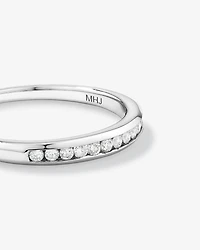 Wedding Band with 0.15 Carat TW of Diamonds in 10kt White Gold
