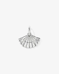 Fan Pendant with Cubic Zirconia in Sterling Silver