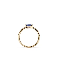 East West Marquise-Cut Created Sapphire Wrap Ring in 10kt Yellow Gold