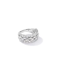 2.46 Carat TW Laboratory-Grown Marquise and Round Brilliant Diamond Ring 10kt White Gold
