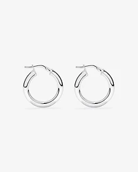 Boucles d’oreilles à cerceau demi-rond en argent sterling