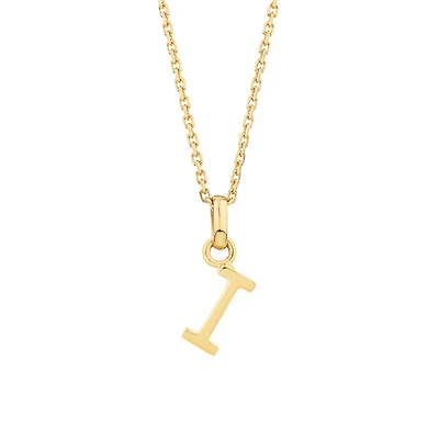 I Initial Pendant in 10kt Yellow Gold