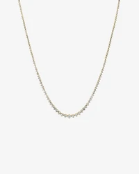 10.00 Carat TW Graduated Diamond Riviera Tennis Necklace in 18kt Yellow Gold