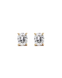 1.00TW Lab Diamond Cushion Stud Earrings in 10kt Gold