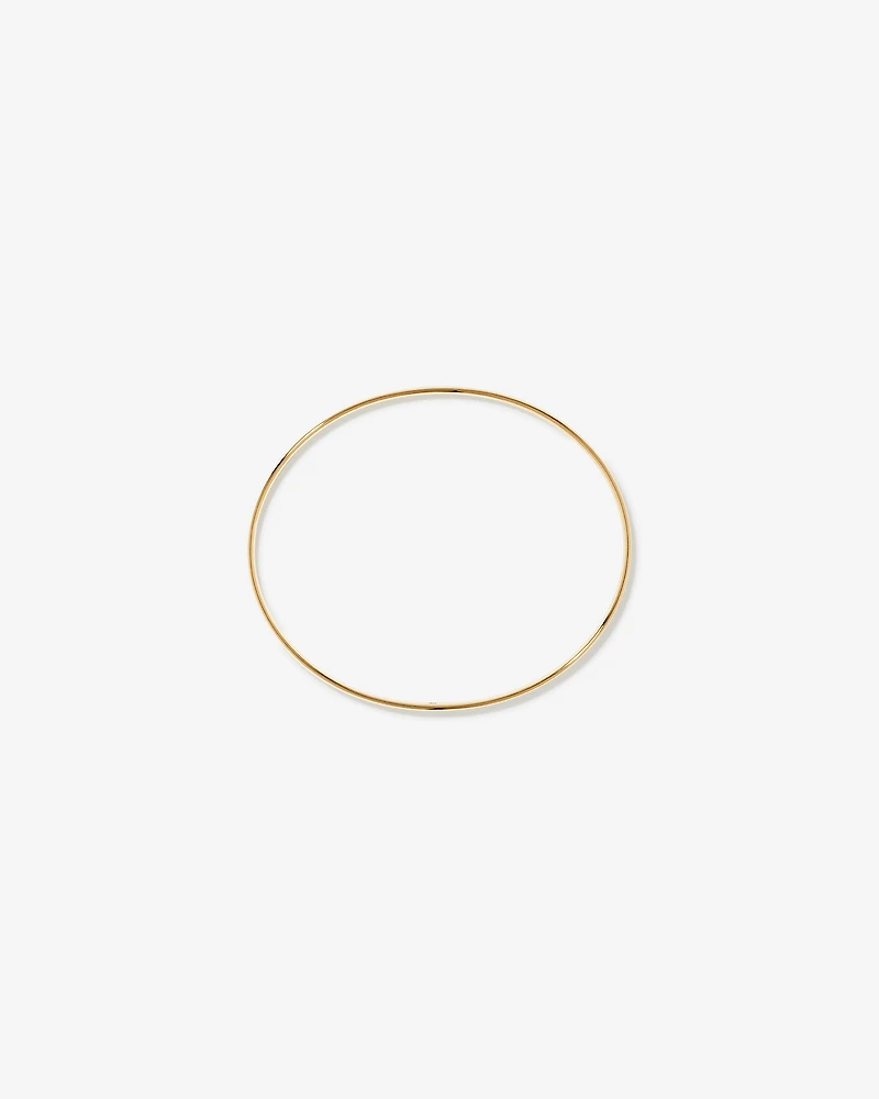 Slim Oval Bangle in 10kt Yellow Gold