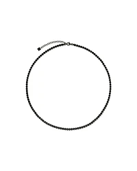 Collier de tennis en spinelle noir en argent sterling